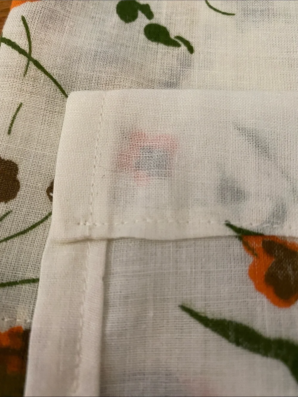 Vintage Handmade Floral Valance